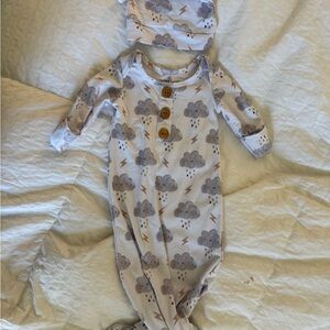 Caden Lane Cloud Print Baby Outfit